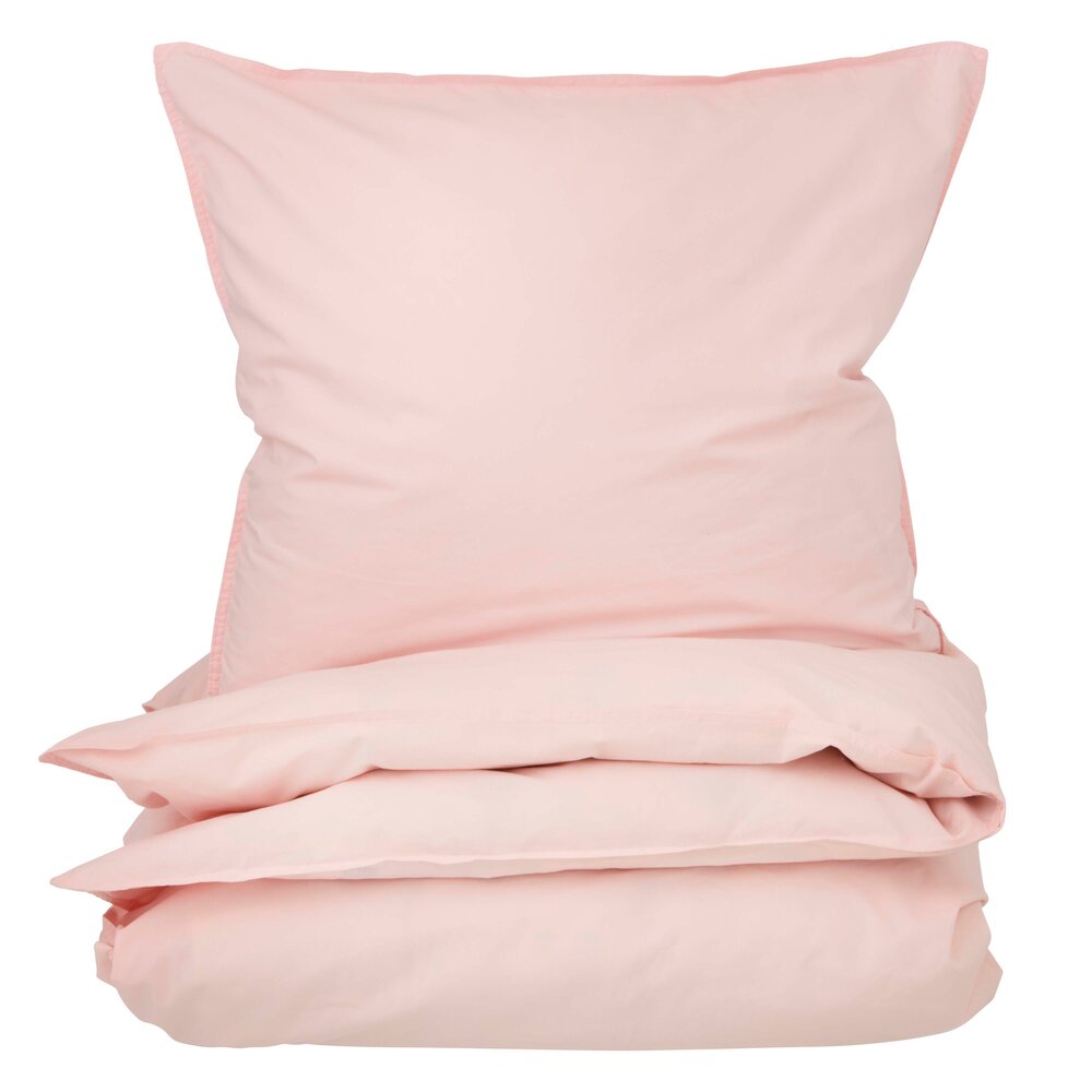 Curly Percale sengesæt, rosa - 140x220 cm